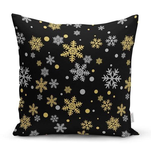 Snowflake Pillow Cover|Winter Home Decor|Winter Cushion Case|Housewarming Gift|Decorative Snowflake Throw Pillow|Geometric Lumbar Pillow