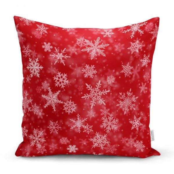 Snowflake Pillow Cover|Winter Home Decor|Winter Cushion Case|Housewarming Gift|Decorative Snowflake Throw Pillow|Geometric Lumbar Pillow