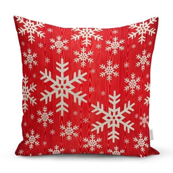 Snowflake Pillow Cover|Winter Home Decor|Winter Cushion Case|Housewarming Gift|Decorative Snowflake Throw Pillow|Geometric Lumbar Pillow