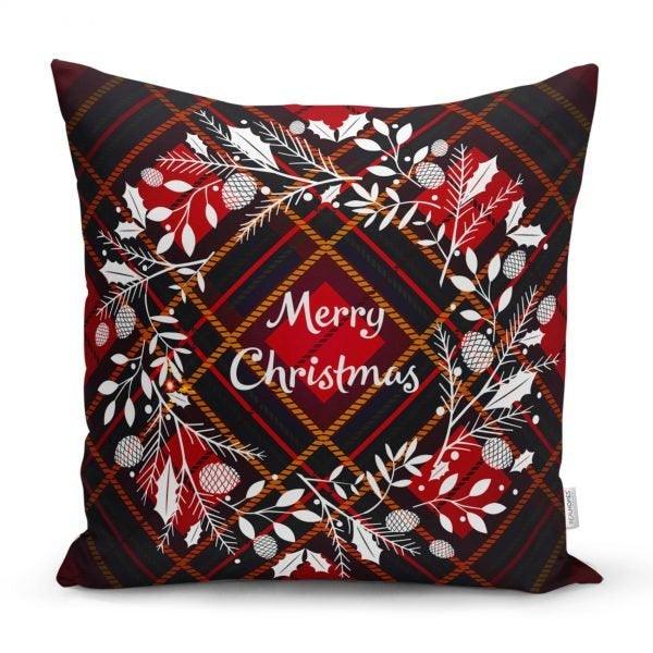 Christmas Pillow Cover|Merry Christmas Home Decor|Winter Trend Lumbar Pillow Case|Housewarming Xmas Gift Idea|Christmas Throw Pillow Cover