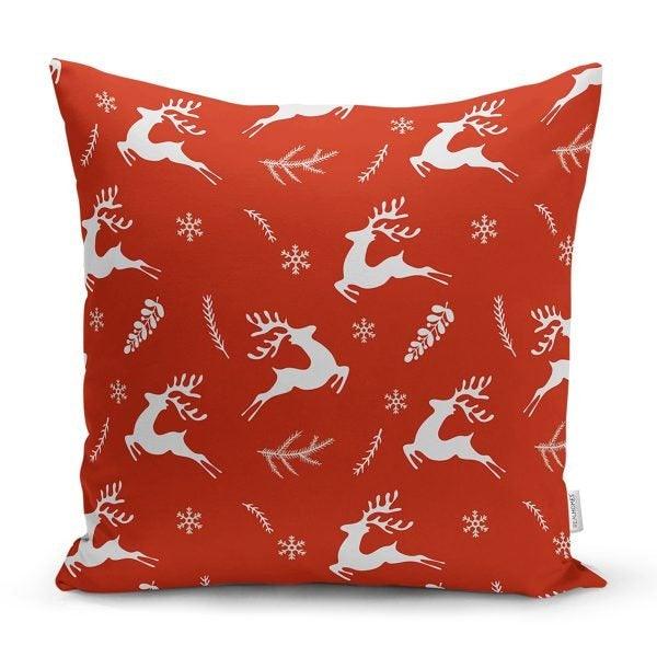 Christmas Pillow Cover|Christmas Deer Home Decor|Winter Trend Cushion Cover|Housewarming Xmas Gift Idea|Christmas Deer Throw Pillow Cover