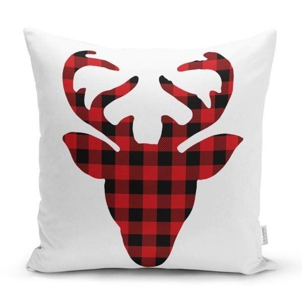 Christmas Pillow Cover|Christmas Deer Home Decor|Winter Trend Cushion Cover|Housewarming Xmas Gift Idea|Christmas Deer Throw Pillow Cover