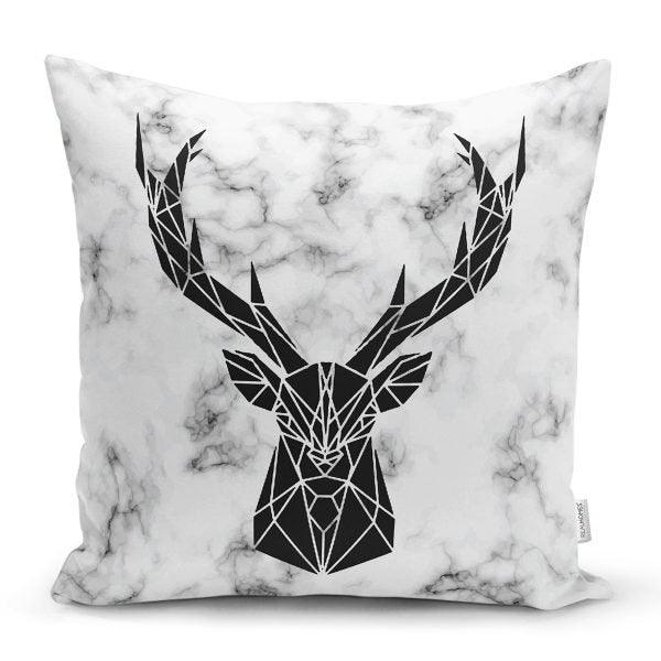 Christmas Pillow Cover|Christmas Deer Home Decor|Winter Trend Cushion Cover|Housewarming Xmas Gift Idea|Christmas Deer Throw Pillow Cover