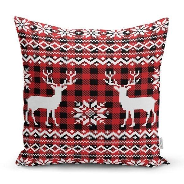 Christmas Pillow Cover|Christmas Deer Home Decor|Winter Trend Cushion Cover|Housewarming Xmas Gift Idea|Christmas Deer Throw Pillow Cover