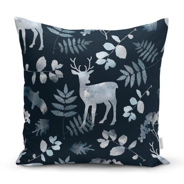 Christmas Pillow Cover|Christmas Deer Home Decor|Winter Trend Cushion Cover|Housewarming Xmas Gift Idea|Christmas Deer Throw Pillow Cover