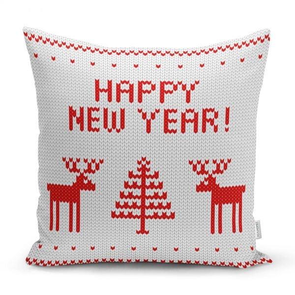 Christmas Pillow Cover|Christmas Deer Home Decor|Winter Trend Cushion Cover|Housewarming Xmas Gift Idea|Christmas Deer Throw Pillow Cover