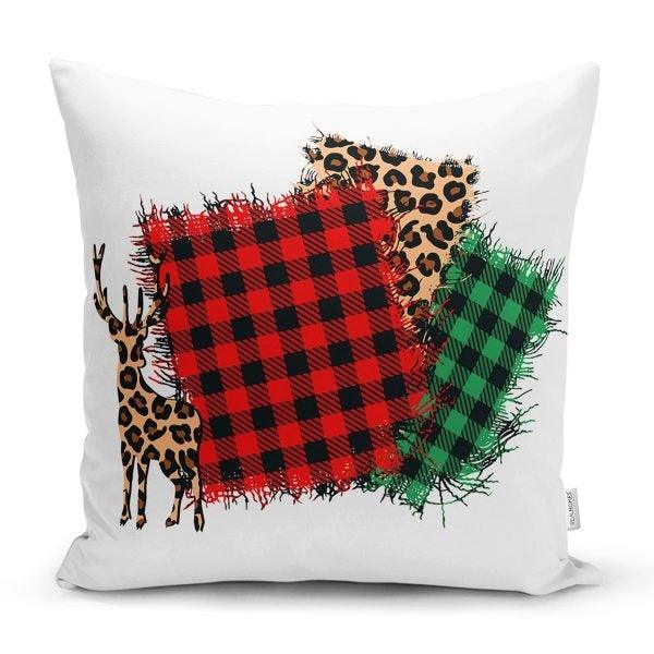 Christmas Pillow Cover|Christmas Deer Home Decor|Winter Trend Cushion Cover|Housewarming Xmas Tree Pillow|Christmas Socks Throw Pillow Cover