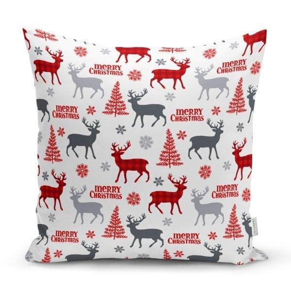 Christmas Pillow Cover|Merry Christmas Home Decor|Winter Trend Cushion Cover|Housewarming Xmas Tree Pillow|Christmas Deer Throw Pillow Cover