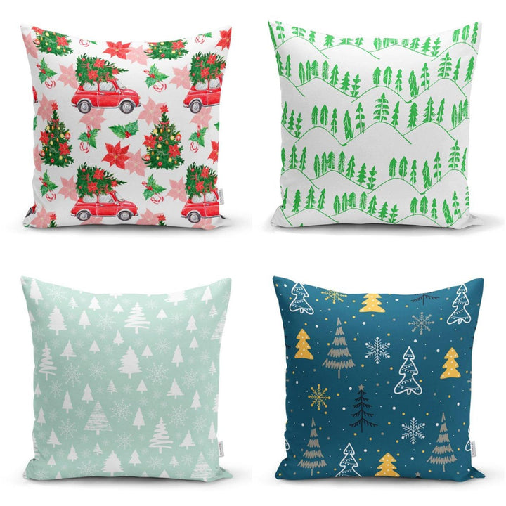 Christmas Pillow Cover|Christmas Tree Home Decor|Winter Trend Cushion Cover|Housewarming Xmas Gift Idea|Christmas Tree Throw Pillow Cover