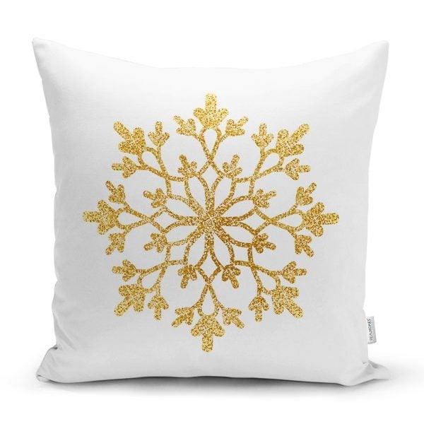 Snowflake Pillow Cover|Christmas Home Decor|Winter Trend Cushion Cover|Housewarming Xmas Gift Idea|Geometric Christmas Throw Pillow Cover