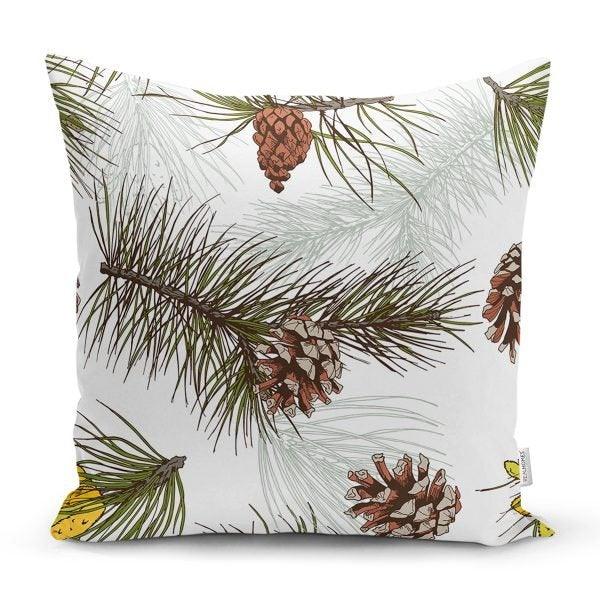 Winter Trend Pillow Cover|Pine Cone Home Decor|Winter Cushion Cover|Housewarming Farmhouse Style Gift Idea|Christmas Throw Pillow Cover