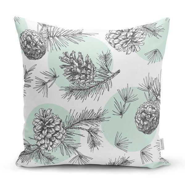 Winter Trend Pillow Cover|Pine Cone Home Decor|Winter Cushion Cover|Housewarming Farmhouse Style Gift Idea|Christmas Throw Pillow Cover