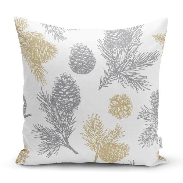 Winter Trend Pillow Cover|Pine Cone Home Decor|Winter Cushion Cover|Housewarming Farmhouse Style Gift Idea|Christmas Throw Pillow Cover