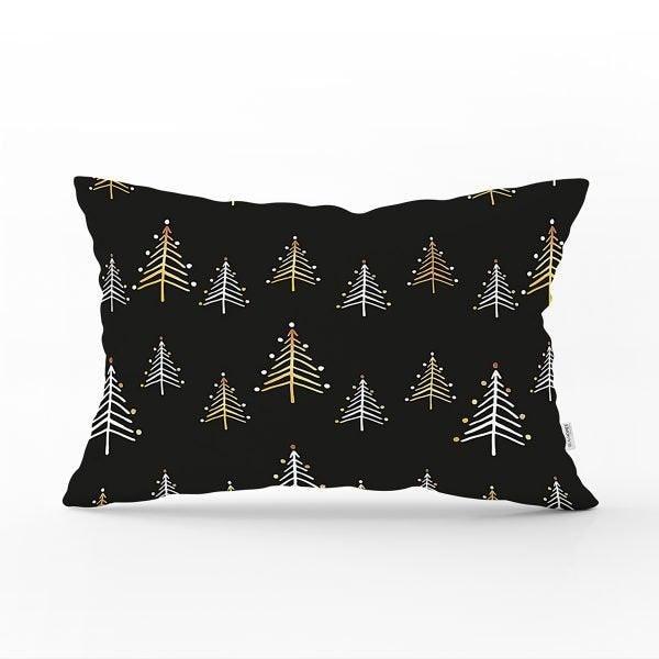 Winter Trend Pillow Cover|Christmas Tree Home Decor|Rectangle Winter Pillow Top|Housewarming Xmas Gift Idea|Pine Tree Throw Pillow Cover