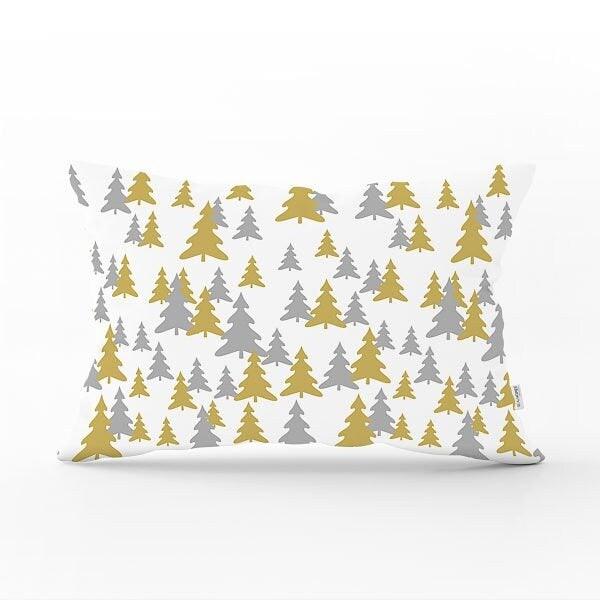 Winter Trend Pillow Cover|Christmas Tree Home Decor|Rectangle Winter Pillow Top|Housewarming Xmas Gift Idea|Pine Tree Throw Pillow Cover