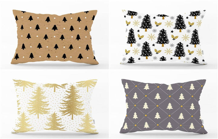 Winter Trend Pillow Cover|Christmas Tree Home Decor|Rectangle Winter Pillow Top|Housewarming Xmas Gift Idea|Pine Tree Throw Pillow Cover