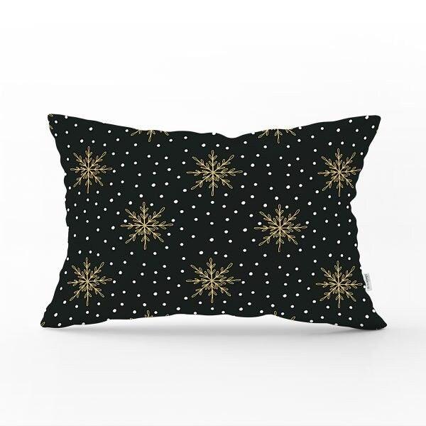 Snowflake Pillow Cover|Winter Home Decor|Rectangle Winter Cushion Case|Housewarming Gift|Decorative Snowflake Throw Pillow|Lumbar Pillow Top