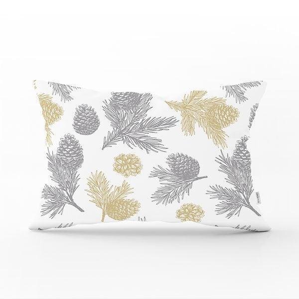 Pine Cone Pillow Cover|Winter Home Decor|Rectangle Winter Cushion Case|Housewarming Gift|Decorative Pine Tree Throw Pillow|Xmas Pillow Case