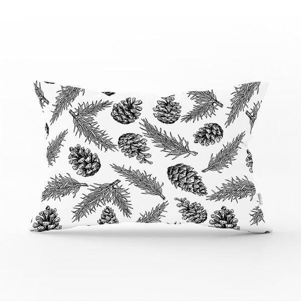 Pine Cone Pillow Cover|Winter Home Decor|Rectangle Winter Cushion Case|Housewarming Gift|Decorative Pine Tree Throw Pillow|Xmas Pillow Case