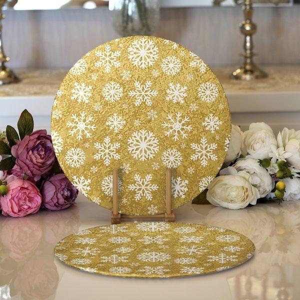 Winter Trend Placemat|Set of 2 Snowflake Supla Table Mat|Christmas Round American Service Dining Underplate|Farmhouse Style Winter Coasters