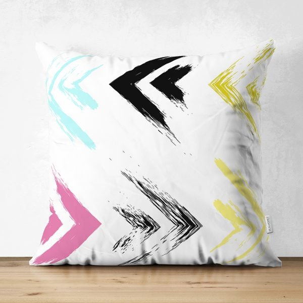 Abstract Pillow Cover|Modern Design Suede Pillow Case|Abstract Geometric Decor|Decorative Pillow Case|Farmhouse Style Authentic Pillow Case