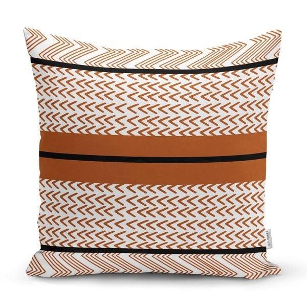 Aztec Print Pillow Cover|Southwestern Cushion Case|Nordic Scandinavian Pillow|Ethnic Rug Home Decor|Authentic Brick Color Throw Pillow Top