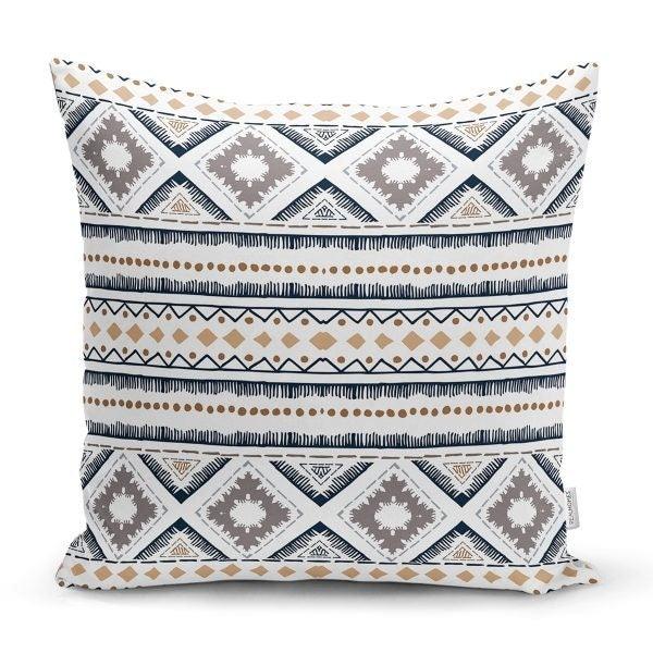 Nordic Scandinavian Pillow Cover|Southwestern Cushion Case|Black White Throw Pillow Case|Rug Print Ethnic Home Decor|African Style Pillow