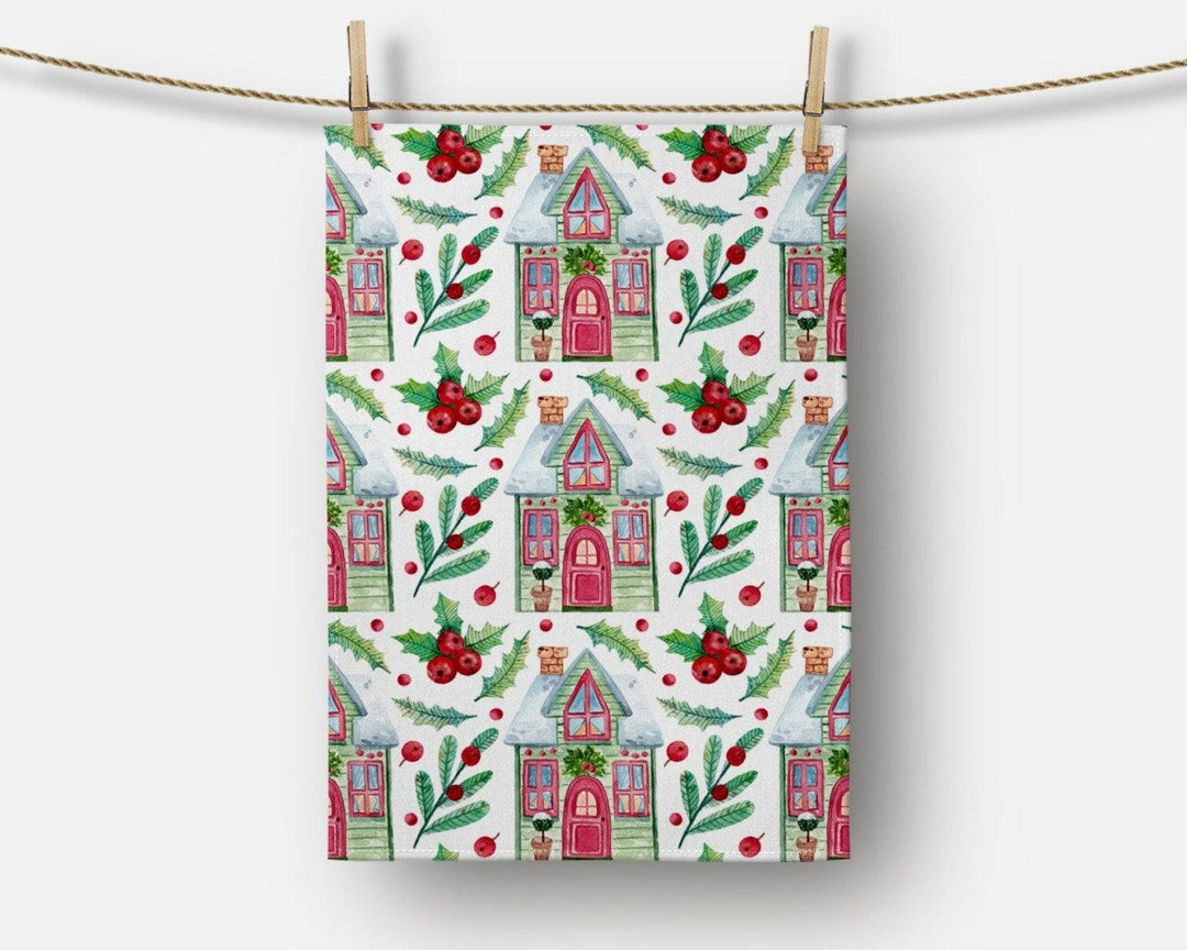 Christmas Kitchen Towel|Christmas Tree Dish Towel|Xmas Design Hand Towel|Decorative Hand Towel|Merry Christmas Tea Towel|Xmas Hand Towel