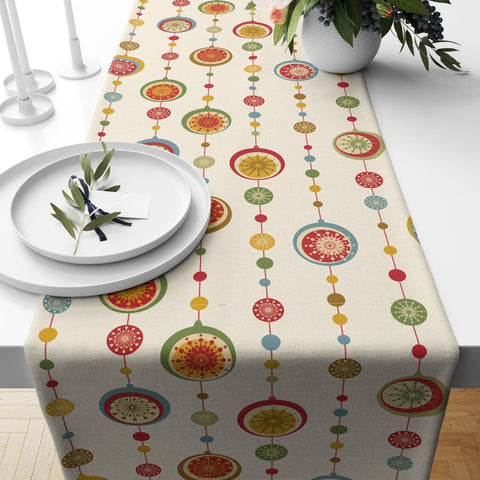 Christmas Table Runners|Winter Trend Table Runner|Xmas Tree Home Decor|Xmas Holly Jolly Table Decor|Green Winter Leaves Print Tablecloth