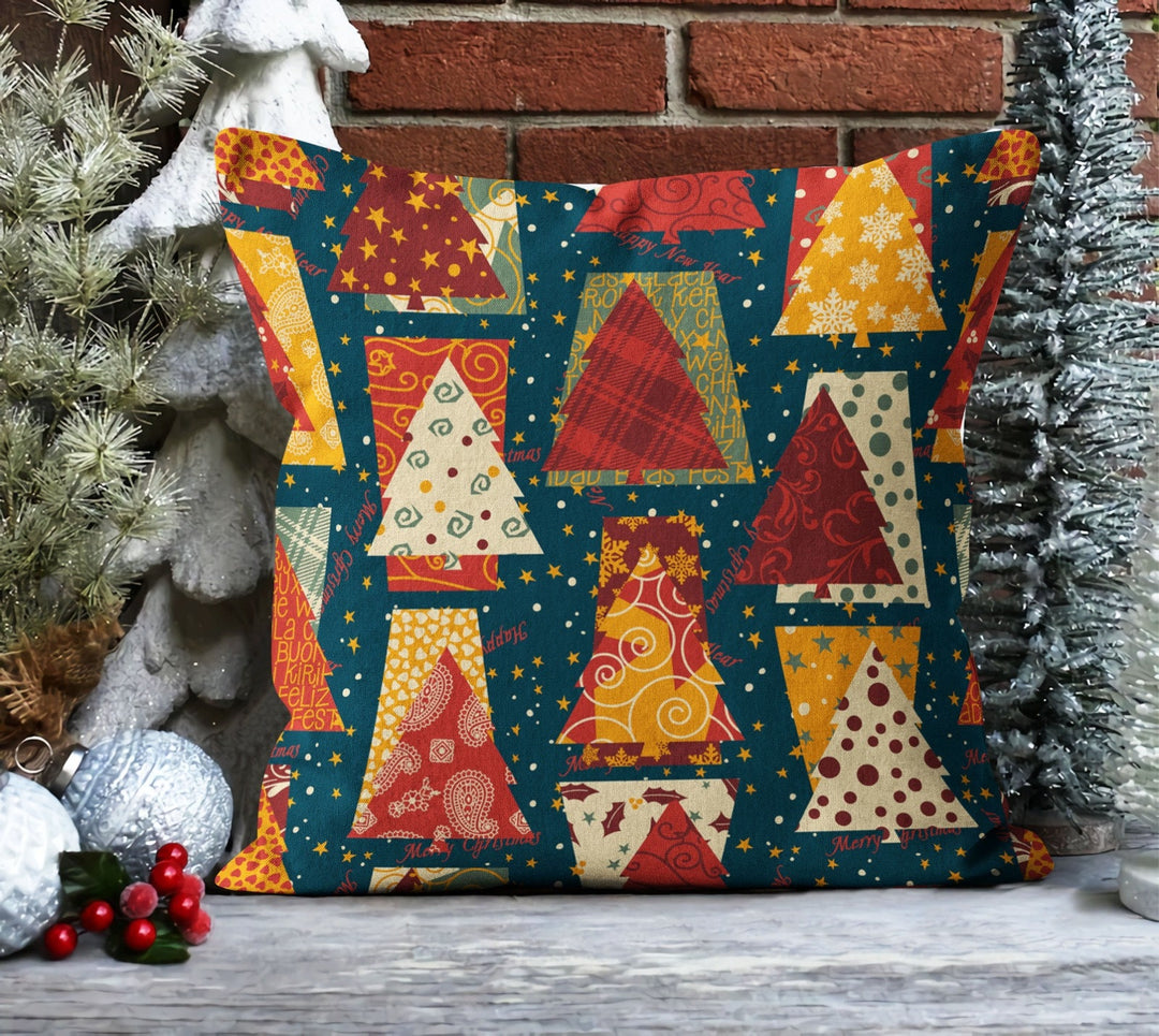 Christmas Pillow Covers|Xmas Tree Cushion Case|Decorative Winter Pillow Case|Xmas Tree Throw Pillow|Outdoor Pillow Cover|Xmas Pillow Sham