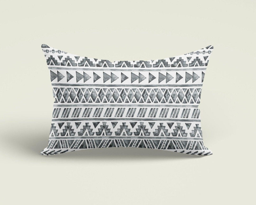 Nordic Scandinavian Pillow Cover|Southwestern Cushion Case|Rug Design Rectangle Pillow Case|Aztec Print Ethnic Lumbar Pillow|Tribal Pillow