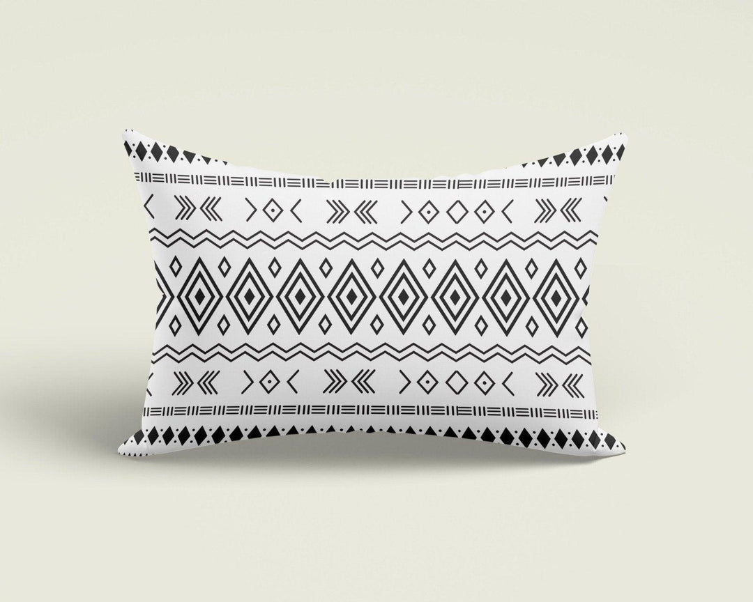 Nordic Scandinavian Pillow Cover|Southwestern Cushion Case|Rug Design Rectangle Pillow Case|Aztec Print Ethnic Lumbar Pillow|Tribal Pillow