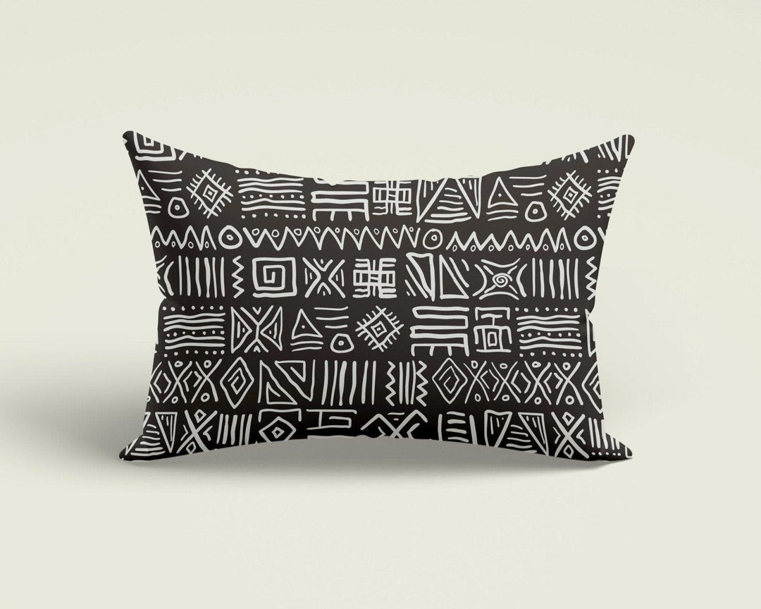 African Tribal Pillow Cover|Southwestern Cushion Case|Rug Design Rectangle Pillow|Aztec Print Ethnic Home Decor|Nordic Geometric Pillow Top