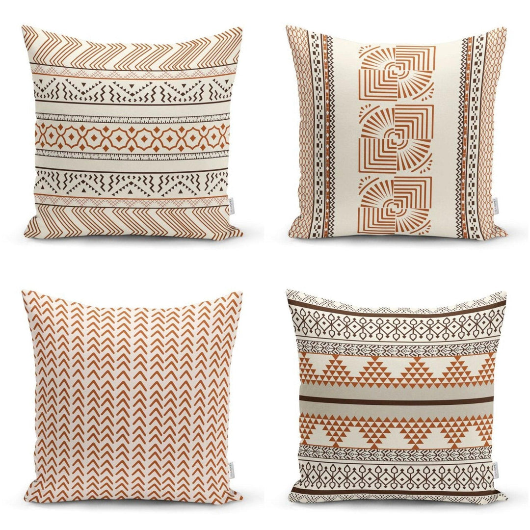 Nordic Pillow Cover|Scandinavian Cushion Case|Brick Color Accent Pillow Case|Ethnic Tribal Rug Design Home Decor|Authentic Throw Pillow Top