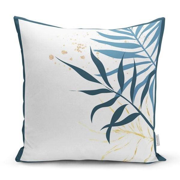 Abstract Floral Pillow Cover|Tropical Plant Cushion Case|Leaf Drawings Print Home Decor|Floral Cushion Cover|Living Room Throw Pillow Cover