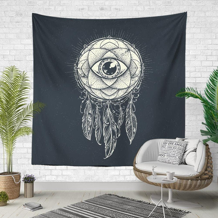 One Eye Wall Tapestry|New World Order Wall Hanging Art Decor|Decorative Fabric Wall Art|Spiritual Wall Tapestry|Psychedelic Style Home Decor