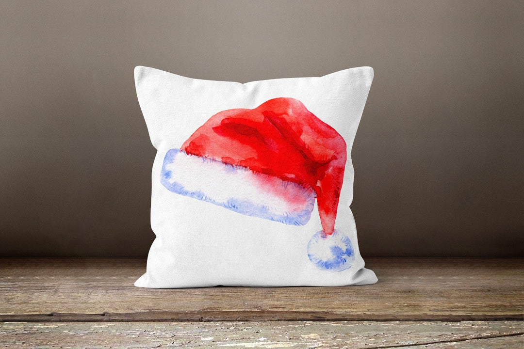 Christmas Pillow Covers|Dwarf Santa Claus Decor|Decorative Winter Pillow Case|Gnome Throw Pillow|It's Christmas Time Pillow|Red Hat Pillow