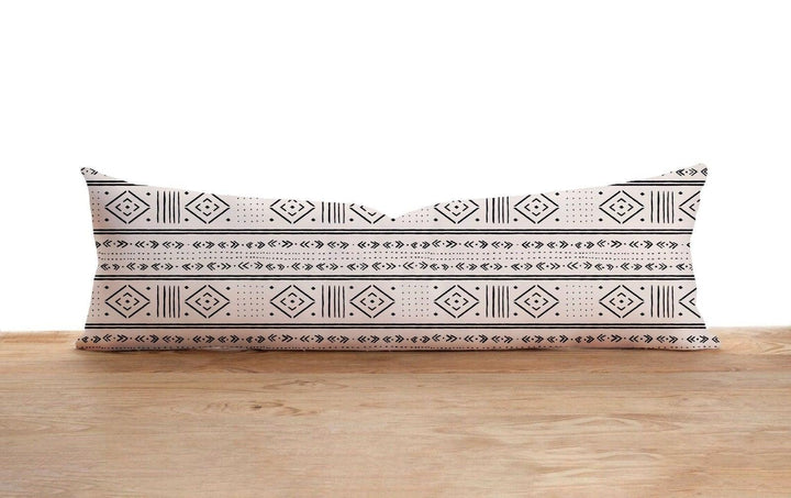 Long Lumbar Pillow Case|Boho Aztec Tribal Bolster Pillow Cover|Southwestern Farmhouse Oversized Lumbar Pillow|Nordic Scandinavian Long Decor