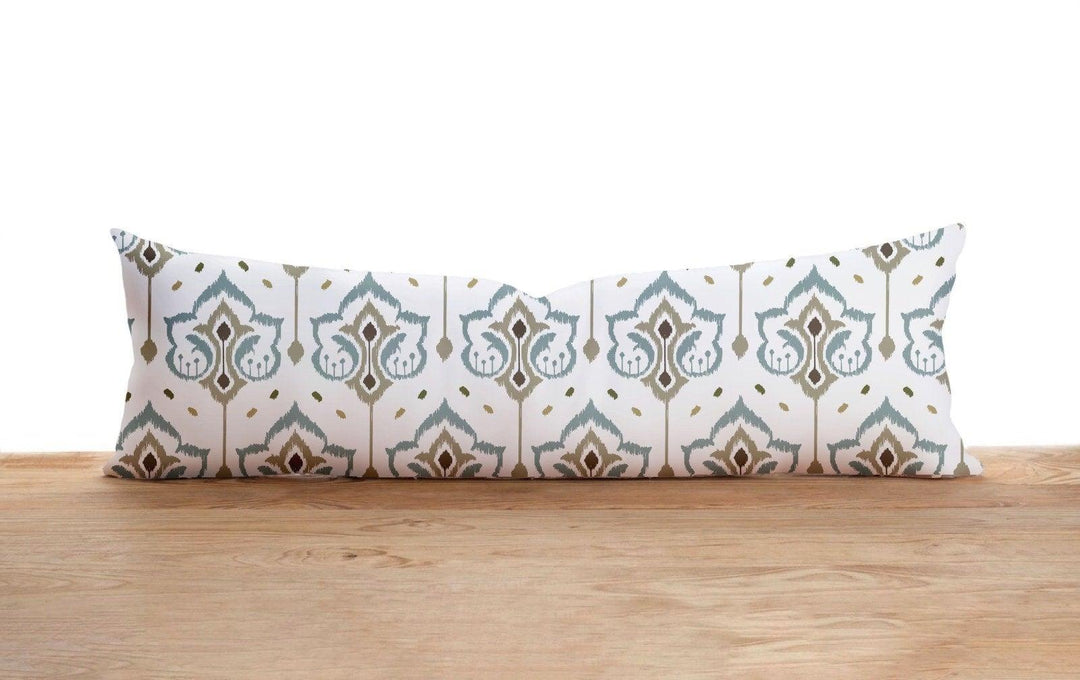 Long Lumbar Pillow Case|Decorative Bolster Pillow Cover|Southwestern Farmhouse Oversized Lumbar Pillow|Geometric Design Long Bedding Decor