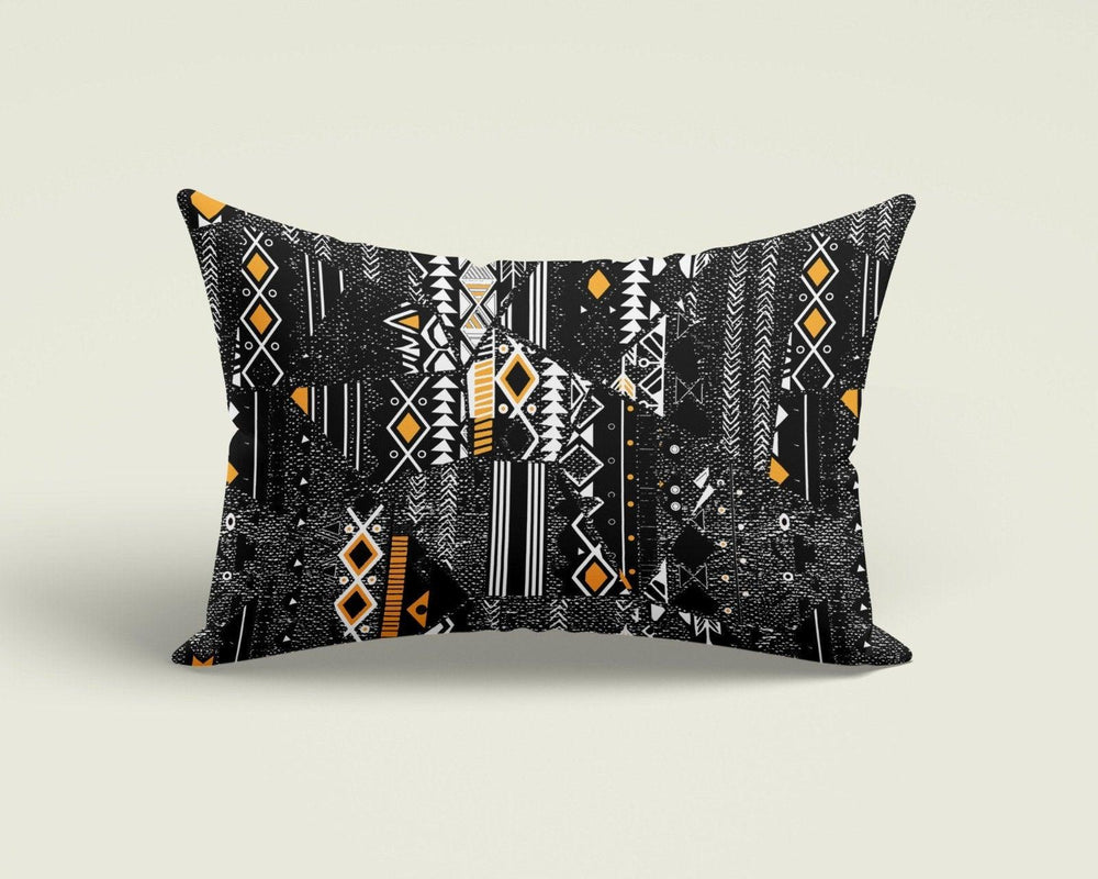 African Tribal Pillow Cover|Southwestern Cushion Case|Rug Design Rectangle Pillow|Aztec Print Ethnic Home Decor|Nordic Geometric Pillow Top