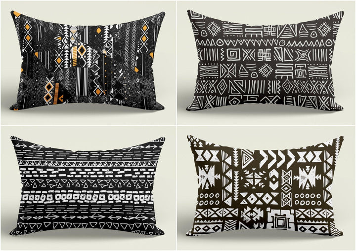 African Tribal Pillow Cover|Southwestern Cushion Case|Rug Design Rectangle Pillow|Aztec Print Ethnic Home Decor|Nordic Geometric Pillow Top