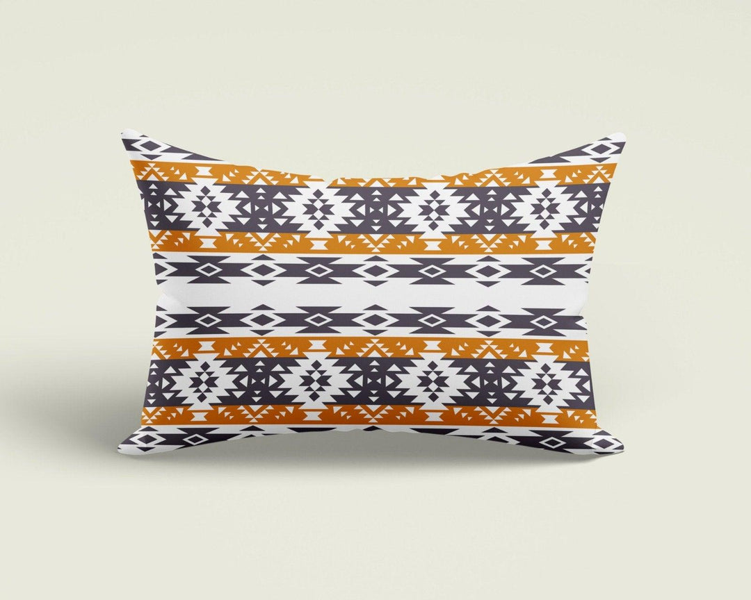 Rug Design Pillow Cover|Southwestern Cushion Case|Decorative Accent Pillow Case|Aztec Print Rectangle Pillow Top|Authentic Design Pillow Top