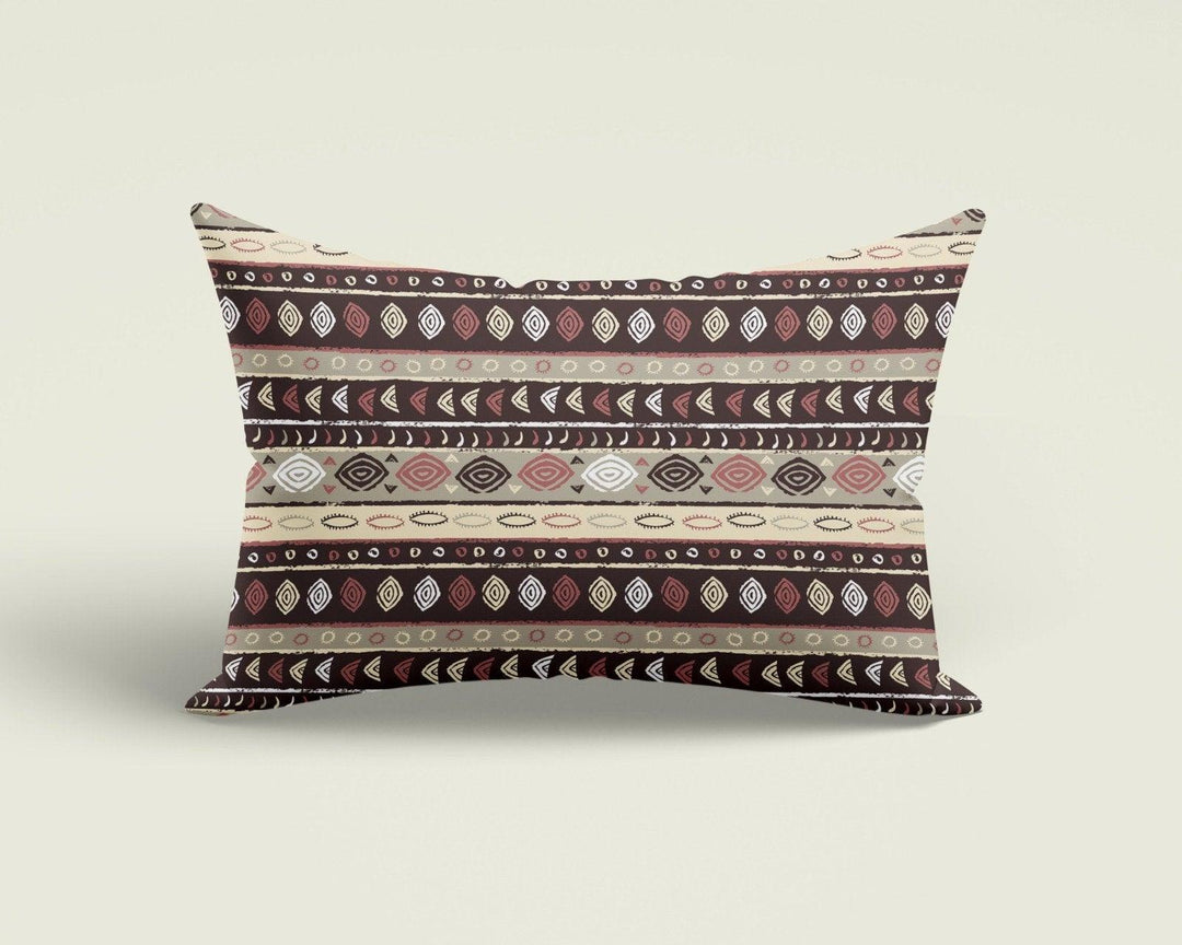 African Tribal Pillow Cover|Southwestern Cushion Case|Rug Print Lumbar Pillow Case|Aztec Print Ethnic Home Decor|Nordic Geometric Pillow Top