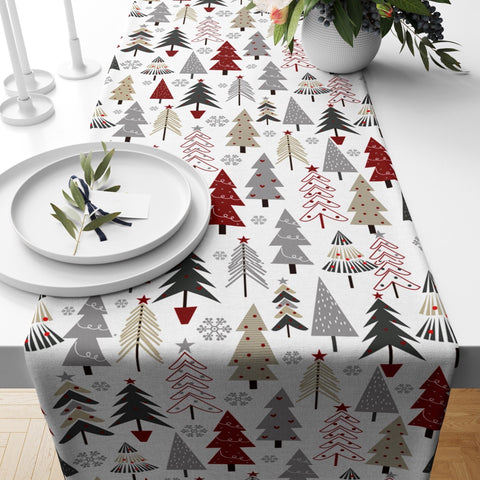 Winter Trend Table Runner|Christmas Table Decor|Snowflake Table Centerpiece|Christmas Home Decor|Pine Tree and Xmas Tree Gifts Tablecloth