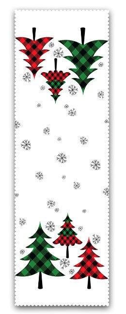 Set of 4 Christmas Pillow Covers and 1 Table Runner|Checkered Xmas Tree Home Decor|Cheetah Pattern Xmas Deer Pillow|Gray Snowflake Runner