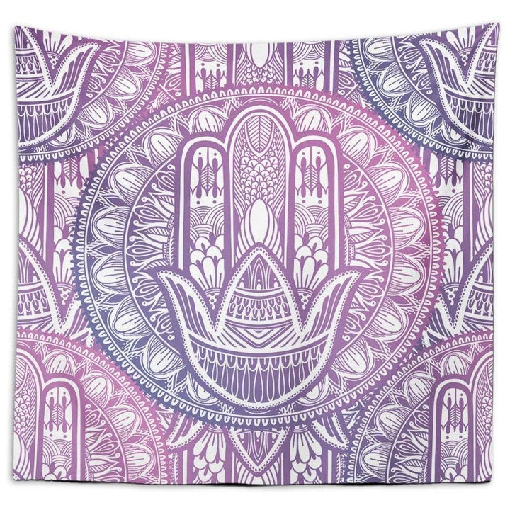 Hand of Fatima Wall Tapestry|Hamsa Print Wall Hanging Art Decor|Decorative Fabric Wall Art|Oriental Style Wall Tapestry|Farmhouse Boho Decor