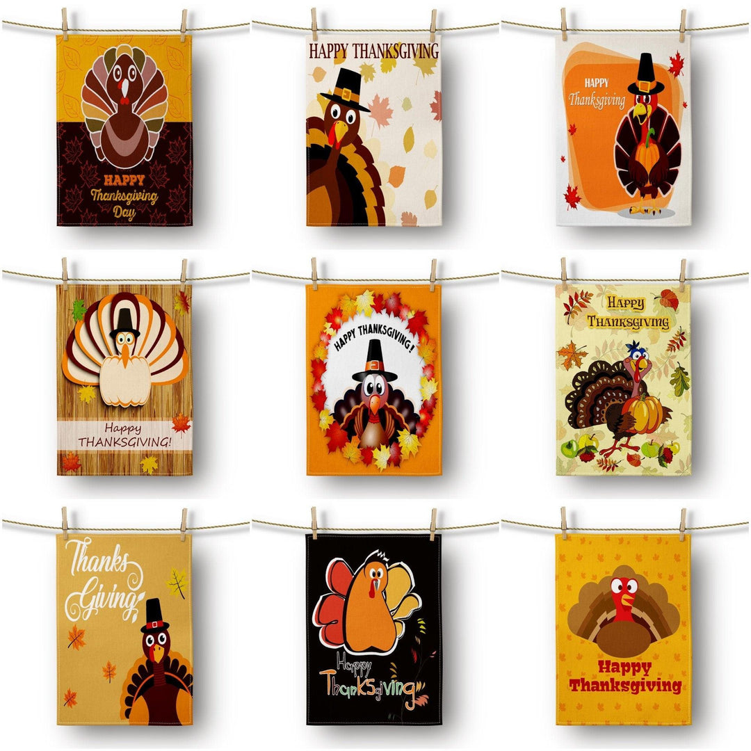 Thanksgiving Kitchen Towel|Turkey Dish Towel|Happy Thanksgiving Print Hand Towel|Decorative Tea Towel|Fall Trend Tea Towel|Autumn Hand Towel