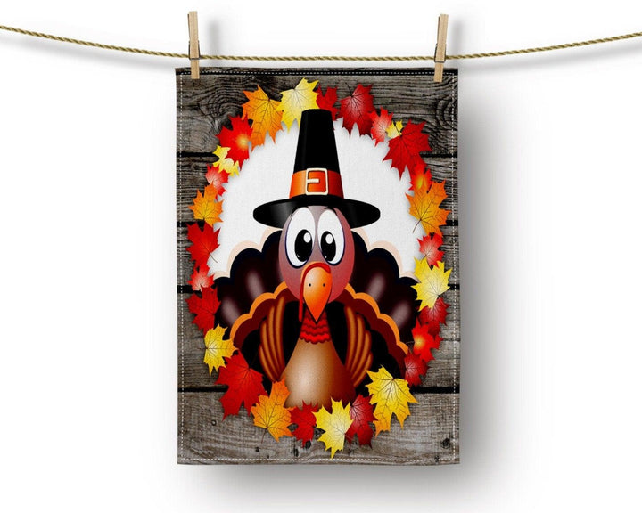 Thanksgiving Kitchen Towel|Turkey Dish Towel|Happy Thanksgiving Day Print Hand Towel|Decorative Tea Towel|Fall Trend Towel|Autumn Hand Towel