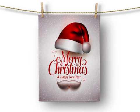 Christmas Kitchen Towel|Merry Christmas Dish Towel|Snowman Hand Towel|Xmas Tree Hand Towel|Xmas Stocking Tea Towel|Ho Ho and Santa Hat Towel