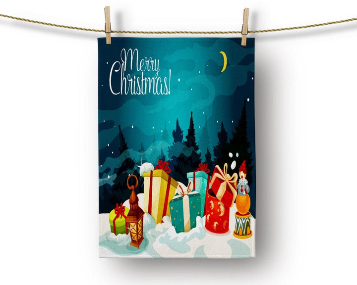 Christmas Kitchen Towel|Merry Christmas Dish Towel|Snowman Hand Towel|Xmas Tree Hand Towel|Xmas Stocking Tea Towel|Ho Ho and Santa Hat Towel